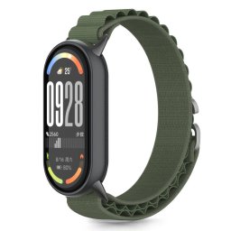 Husa Curea Tech-Protect Nylon Pro pentru Xiaomi Smart Band 8 / 9 / 10 / NFC, nylon rezistent, verde army