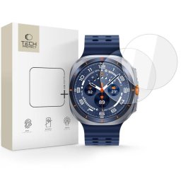 Husa Sticlă securizată Tech-Protect Glass Fit+ pentru Samsung Galaxy Watch Ultra 2024 / 2025 47 mm, pachet 2 bucăți, transparentă