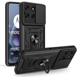 Husa Husă Tech-Protect CamShield Pro pentru Motorola Moto G86 5G / G86 Power 5G, protecție cameră cu slider, neagră