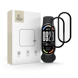 Husa Sticlă hibridă Tech-Protect Glass Flex+ pentru Xiaomi Smart Band 10 / 10 NFC, pachet 2 bucăți, neagră