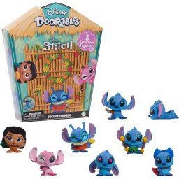 Just Play Disney Doorables Stitch Collectible Figures Box with 8 Exclusive Figures, Toy Figure