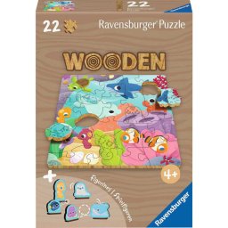 Ravensburger Wooden Puzzles Kids - Colourful Play of the Seas 22 pieces