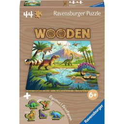 Ravensburger Wooden Puzzles Kids - Dinosaur World 44 pieces