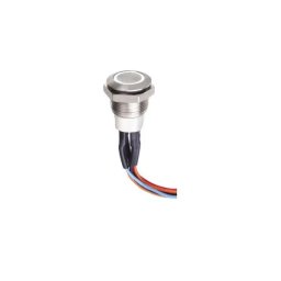 Intrerupator buton LED rosu SW1 OFF-(ON) fara retinere metal 12mm 12-24V