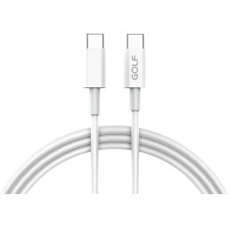 Cablu USB tip C la USB tip C 1m Golf Data Sync TPE PD 65W Quick Charge alb GC-81c A0115916