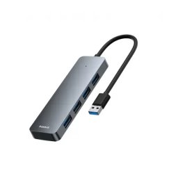 HUB USB Baseus UltraJoy 4in1 input USB 3.0 output 4x USB 3.0 lungime cablu 150cm gri