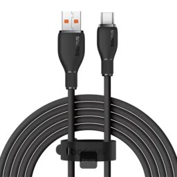 Cablu alimentare si date Baseus Pudding Series P10355703111-B1 Fast Charging USB - USB Type-C 100W 1.2m negru