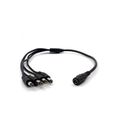 Spliter cablu alimentare cu mufa mama 5.5x2.1 mm la 4x tata 5.5x2.1 mm