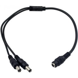 Spliter cablu alimentare cu mufa mama 5.5x2.1 mm la 2x tata 5.5x2.1 mm