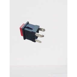 Intrerupator PUSH BUTON cu retinere 10A /250V 4 contacte rosu 22x15x31mm