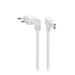 Cablu de alimentare Euro la 90 grade 2.5m alb GEMBIRD PC-184L-VDE-2.5M-W