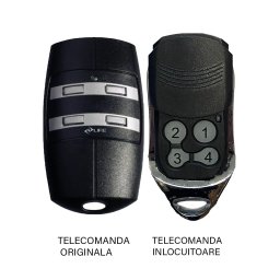 Telecomanda inlocuitoare poarta garaj Life cu 4 canale FIDO frecventa 433.92MHz Codificare LIFE Rolling Code Baterie alcalina 12