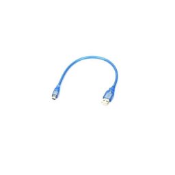Cablu ecranat USB A la mini USB 30cm albastru USB-A/MINI-USB/30