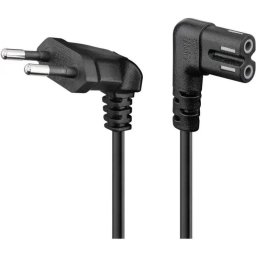 Cablu 90 grade 3m cu priza Europeana C7 2-pin pentru boxe Sonos /PlayStation 3/4/5 /Xbox One/One X negru 73020 Goobay