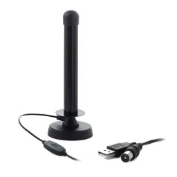 Antena omnidirectionala VHF UHF DVB-T 26dB 47-870 MHz USB /RF cablu 4m 70 baza x 195mm ANT0358