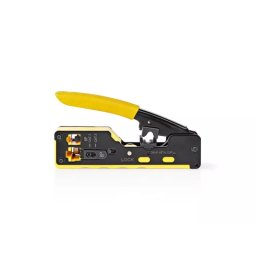 Cleste de sertizare Nedis pass through CAT5 CAT5e CAT6 CAT6a CAT7 RJ12 RJ45 galben CCGG89510BK