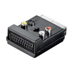 Adaptor Scart tata-mama la 3x RCA si SVHS cu comutator Goobay