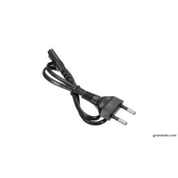 Cablu alimentare retea 230V cu mufa 2 pini masina tuns/epilator/aparat ras 0.5m negru