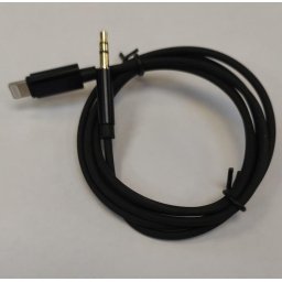 Cablu audio JACK 3.5 mm Stereo tata - Lightning iPhone 1m negru JH-023
