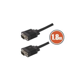 Cablu monitor VGA fisa - fisa 1.8m dublu ecranat ferita negru delight