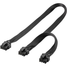 Cablu adaptor de alimentare ATX cu 8 pini tata la 6+2 tata pentru placa video PCI Express 0.23m Goobay 59714