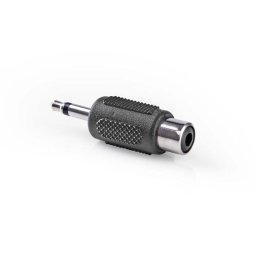Adaptor Jack 3.5 mm mufa tata - mama RCA soclu mono 1buc Nedis CAGP22965BK