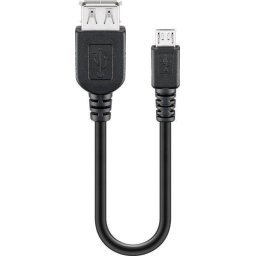 Cablu adaptor OTG micro USB tata - USB mama 20cm Goobay