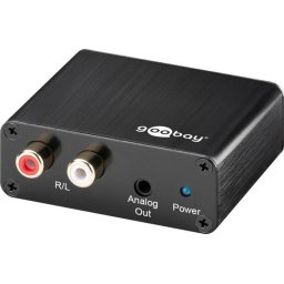 Adaptor AUDIO DIGITAL la ANALOG TOSLINK la 2x RCA +JACK 3.5 mm Goobay