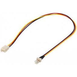 Cablu prelungitor de alimentare ventilator PC FAN POWER 3-pin tata/mama 30cm Goobay 93631