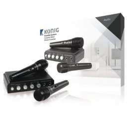 Mixer karaoke cu 2 microfoane negru Konig