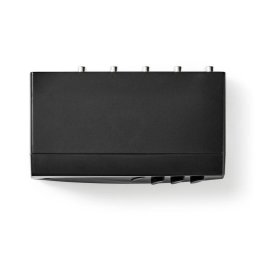 Comutator audio analogic Nedis 4x (2x RCA Stereo mama) - 1x RCA Stereo mama +iesire casti negru