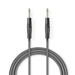 Cablu audio Jack Mono 6.35 mm tata - Jack Mono 6.35 mm tata 3m Nedis
