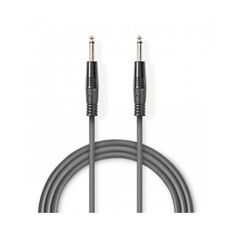 Cablu audio Jack Mono 6.35 mm tata - Jack Mono 6.3 mm tata 1.5m Nedis