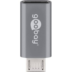 Adaptor USB Type C mama la micro USB 2.0 Tip B tata gri Goobay