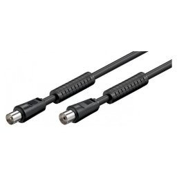 Cablu antena Coaxial tata - Coaxial mama 1.5m negru Goobay