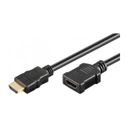 Cablu prelungitor HDMI tata - HDMI mama v1.4 4K High Speed Ethernet contacte aurite 2m Goobay