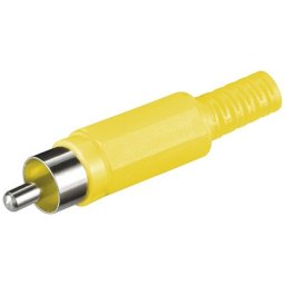 Mufa RCA tata din plastic galben Goobay