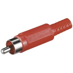 Mufa RCA tata din plastic rosu Goobay