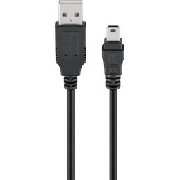 Cablu USB A tata la mini USB tata 1.8m Goobay