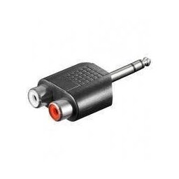 Adaptor Jack 6.35 mm stereo la 2x RCA mama Goobay
