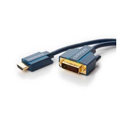 Cablu Profesional 7.5m HDMI - DVI 24+1 Ultra HD 4K 60Hz cupru AWG28 aurit Clicktronic