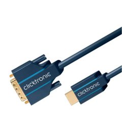 Cablu Profesional 1m HDMI - DVI 24+1 Ultra HD 4K 60Hz cupru AWG30 aurit Clicktronic