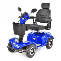 SCAUN CU ROTILE ELECTRIC PT PERSOANE CU MOBILITATE REDUSA, 500W, MAX. 15 KM/H, AUTONOMIE 42KM, HECHT WISE BLUE