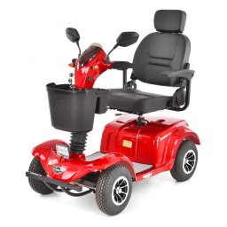 SCAUN CU ROTILE ELECTRIC PT PERSOANE CU MOBILITATE REDUSA, 500W, MAX. 15 KM/H, AUTONOMIE 42KM, HECHT WISE RED