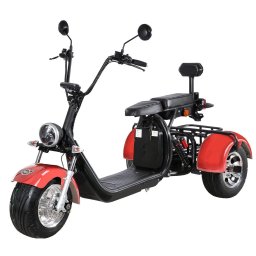 TRICICLETA ELECTRICA, 3000W, MAX. 45 KM/H, AUTONOMIE 50KM, HECHT COCIS MAX RED