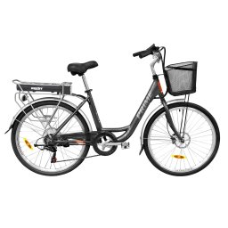BICICLETA ELECTRICA DE ORAS, BATERIE LI-ION 36V / 11.6 AH, 250W, ROTI 26", CADRU ALUMINIU, HECHT PRIME SHADOW