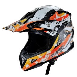 Casca De Protectie Pentru Motociclete Si Atv-Uri, Culoare Portocalie, Marime M, Hecht53915M