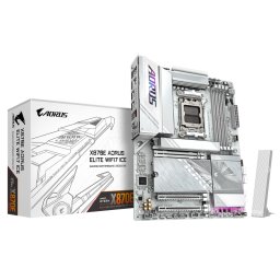 Placa de Baza GIGABYTE X870E AORUS ELITE WIFI7 ICE AM5, 4x DDR5, 2x USB4 1x HDMI 1x front HDMI, 1x PCIE 5.0 x16 1x PCIE 4.0 x16 1x PCIE 3.0 x16, 4x M.2, 4x SATA 6GB/s, ATX