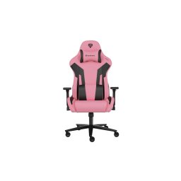 Scaun gaming Genesis Nitro 720, piele ecologica, reglabil pe inaltime, suporta pana la 150 kg, inaltime reglabila 46.5 - 53.5 cm, spatar ajustabil 135°, dimensiuni roti 60mm, negru/roz