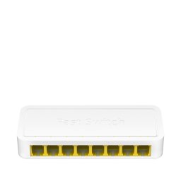 CUDY 8-Port 10/100 Mbps Desktop Switch, 8 10/100M RJ45 Ports, Loop Detection, Desktop Plastic Case, Power Saving, Plug & Play, Wall-Mount